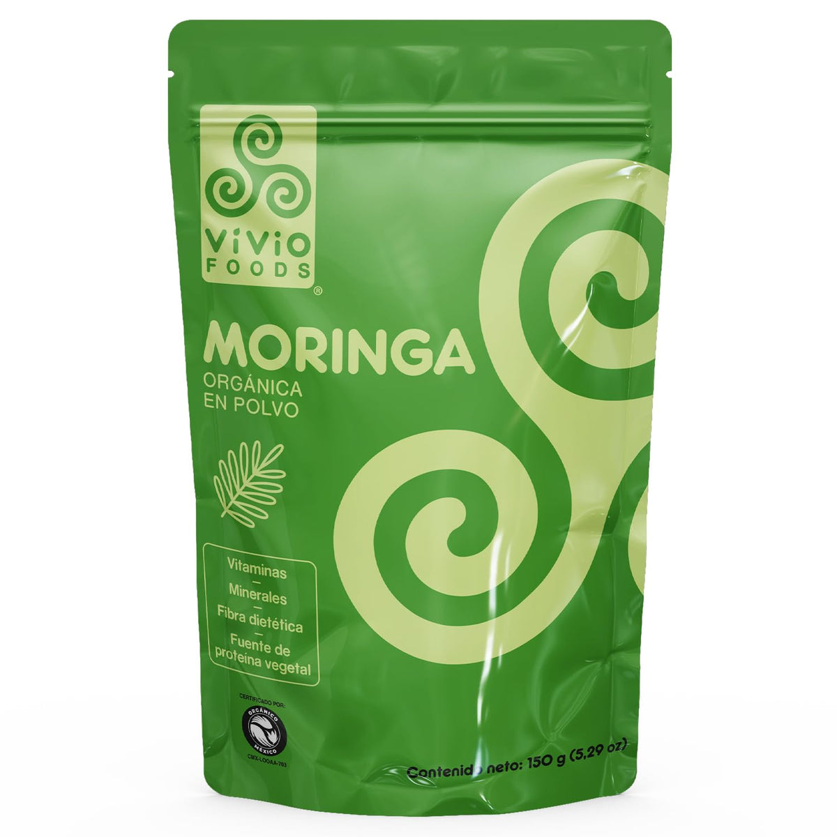 Vivio Foods, Moringa Orgánica En Polvo, 150 gramos