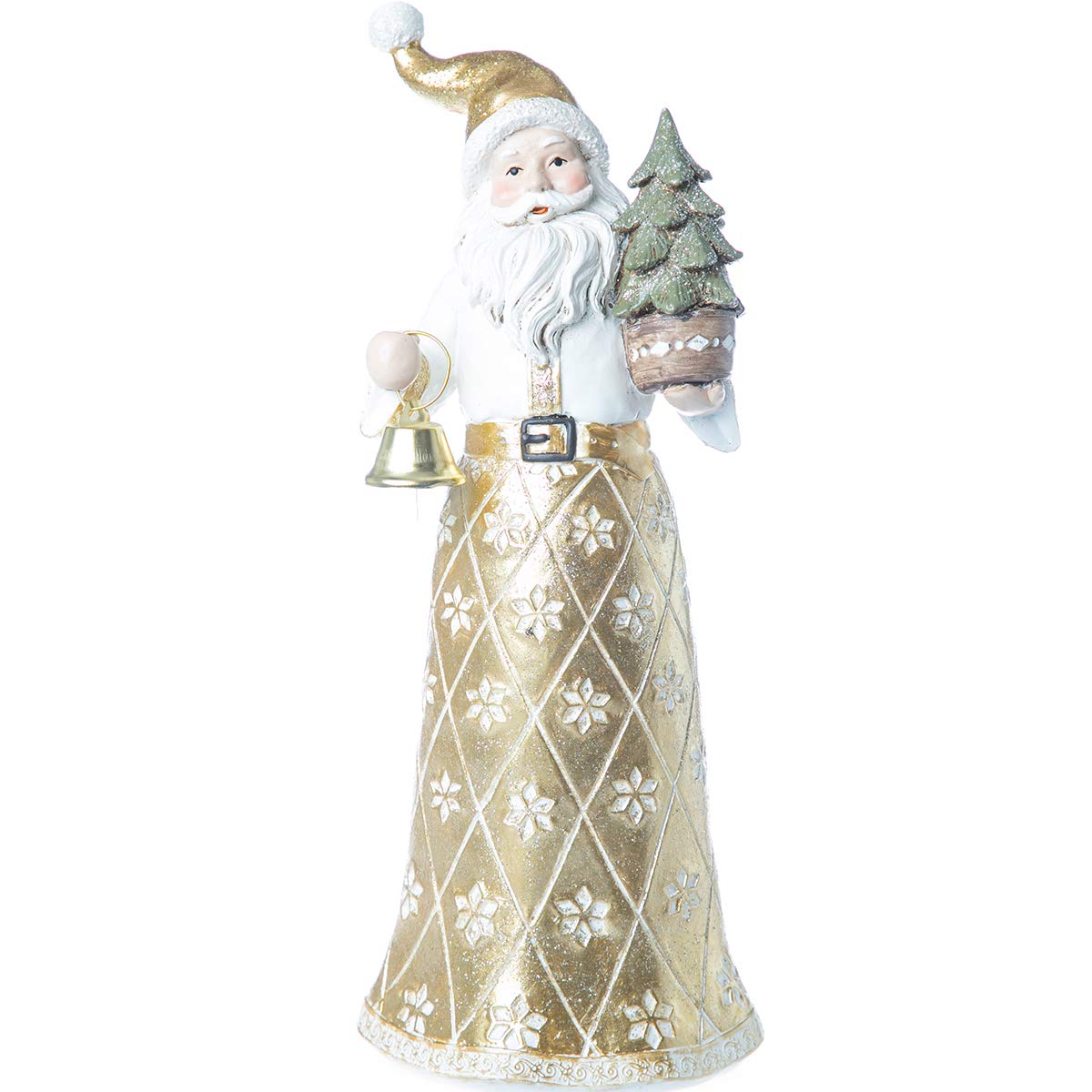 Running Decora Navidad Rococo Adorno navideño Santa Dorado con Pino b