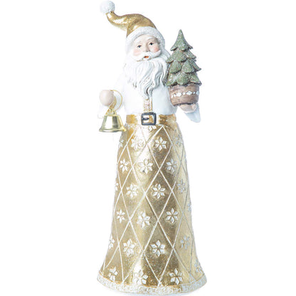 Running Decora Navidad Rococo Adorno navideño Santa Dorado con Pino b