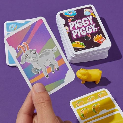 Hasbro Gaming Piggy - Juego de Cartas para 2 a 6 Jugadores Desde 7 Años