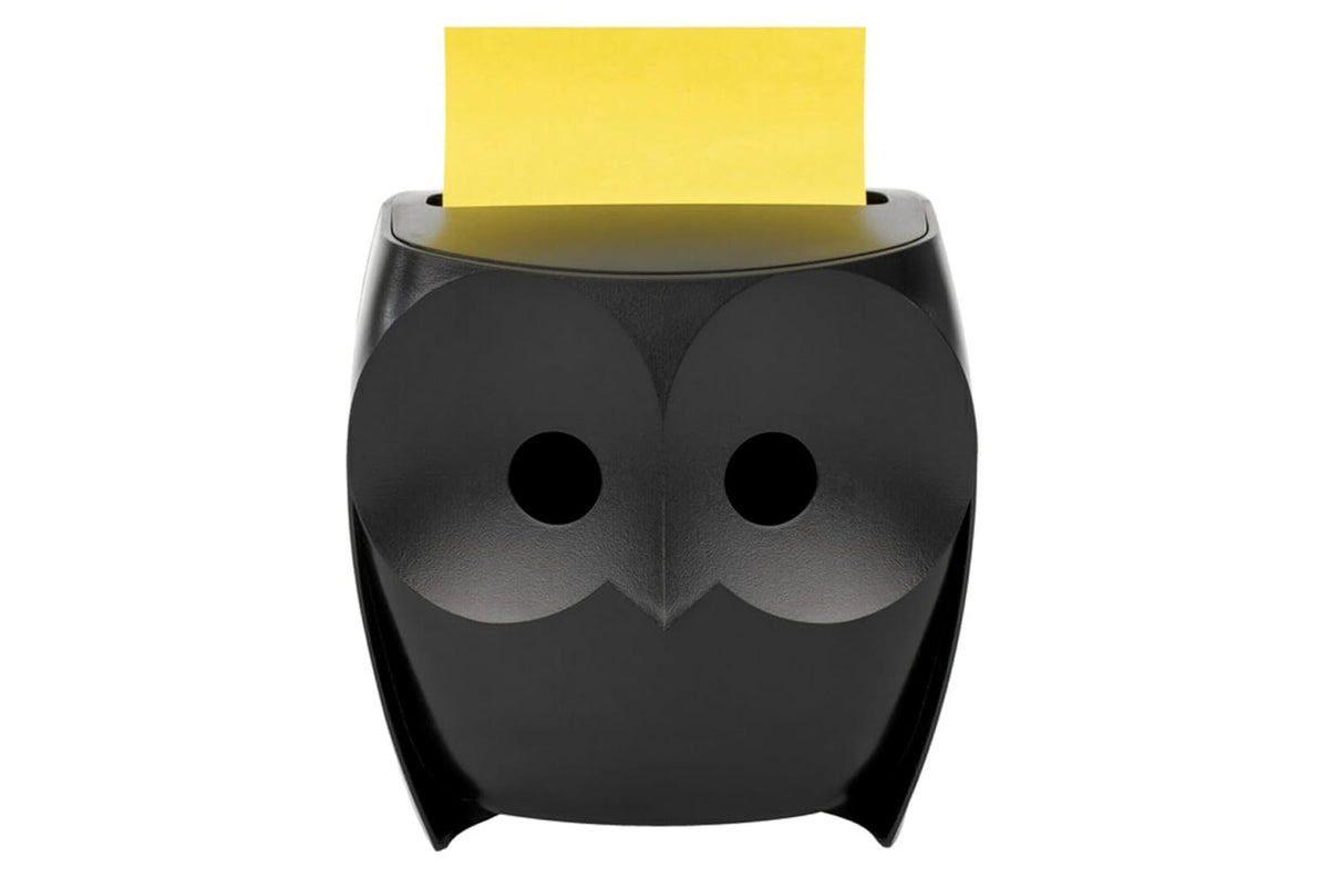 Post-it - Dispensador de notas de búho, incluye 1 bloc de notas emergentes de 3 x 3 pulgadas, 45 hojas, OWL-330-BK