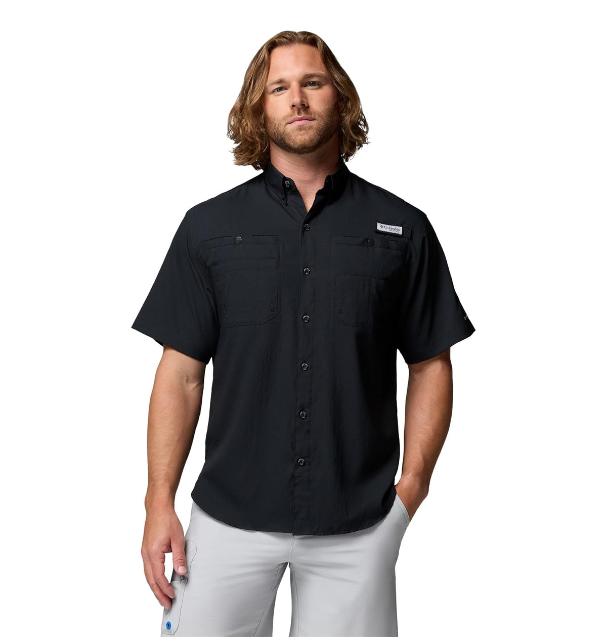 Columbia PFG Tamiami II Camisa de Pesca Manga Corta para Hombre - XL - Black