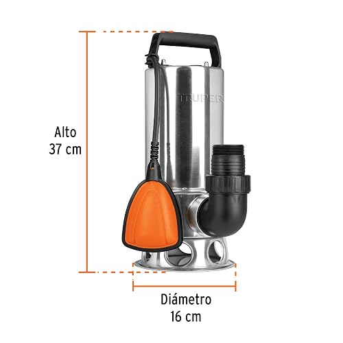 Truper BOS-1-1/2SM, Bomba sumergible metálica para agua sucia 1-1/2 HP