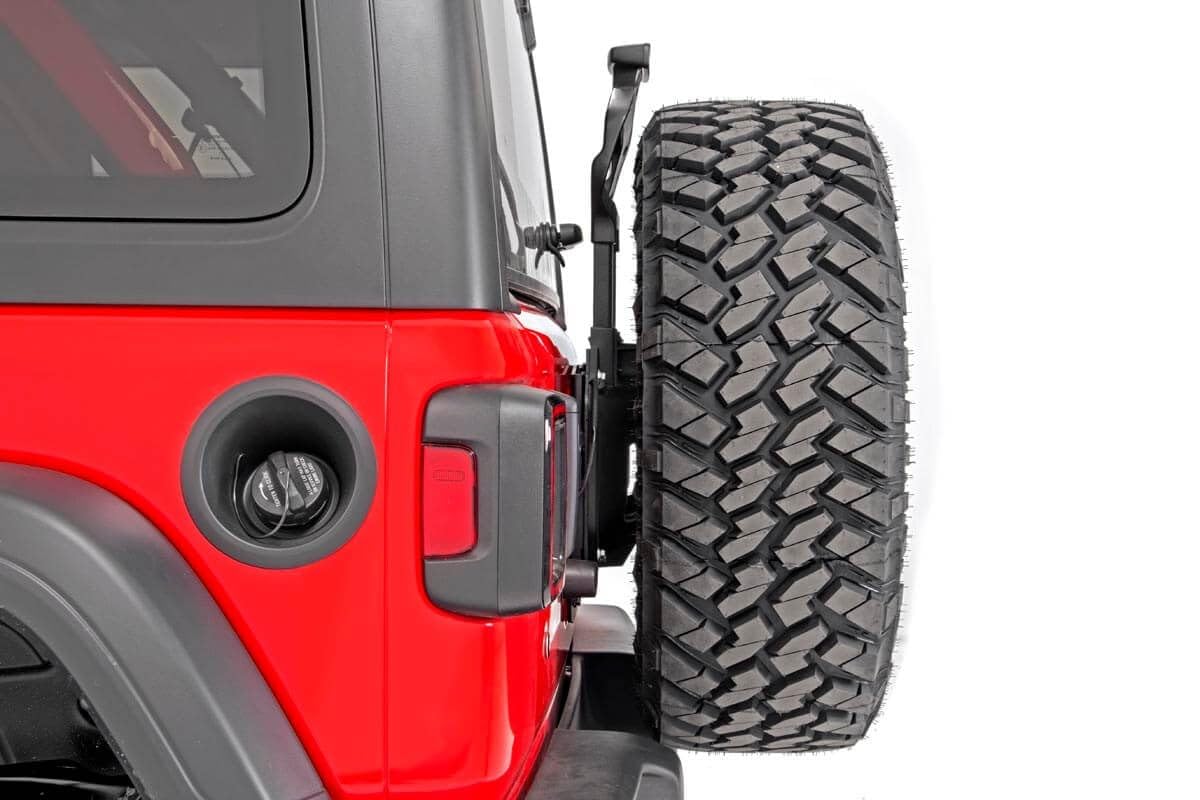 Rough Country 10529 Soporte Reubicación Neumáticos Repuesto Acero Negro para Jeep Wrangler JL 18-22