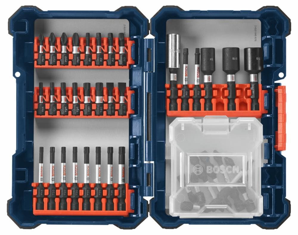 BOSCH SDMS40 Juego de 40 piezas de destornillador resistente a los impactos surtidos para aplicaciones de atornillado