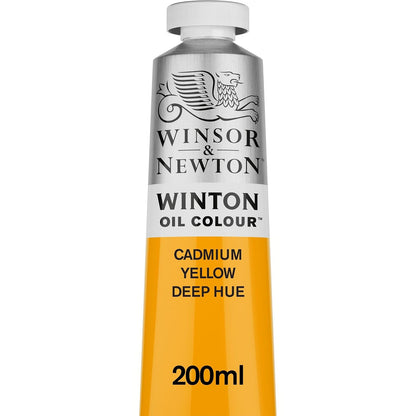 Winsor & Newton Winton Pintura de Óleo 200 ml - Amarillo (Cadmium Yellow Deep Hue 115)