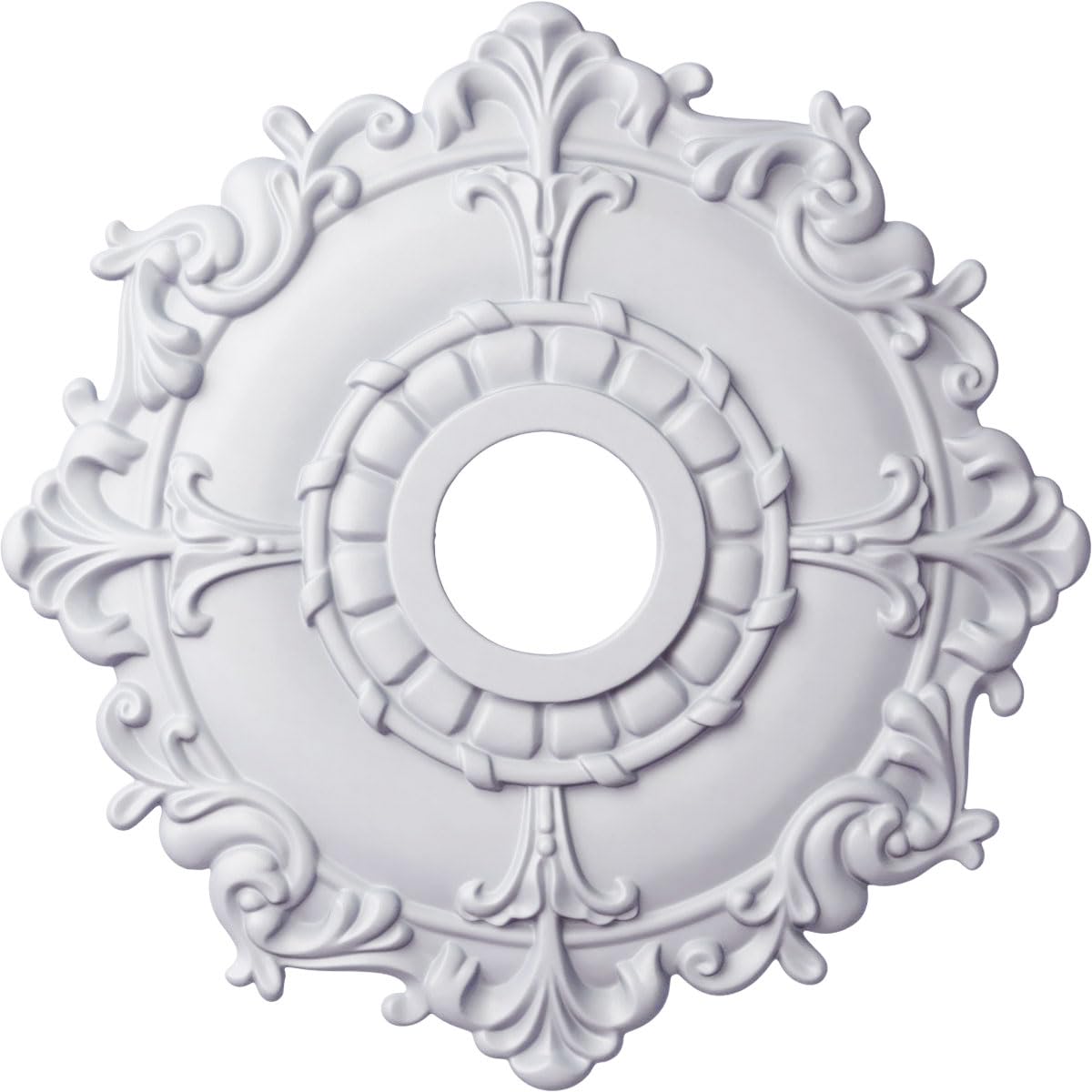 Ekena Millwork CM18RLAMF Medallón de techo Riley, Americana, 45.72cm, Primed