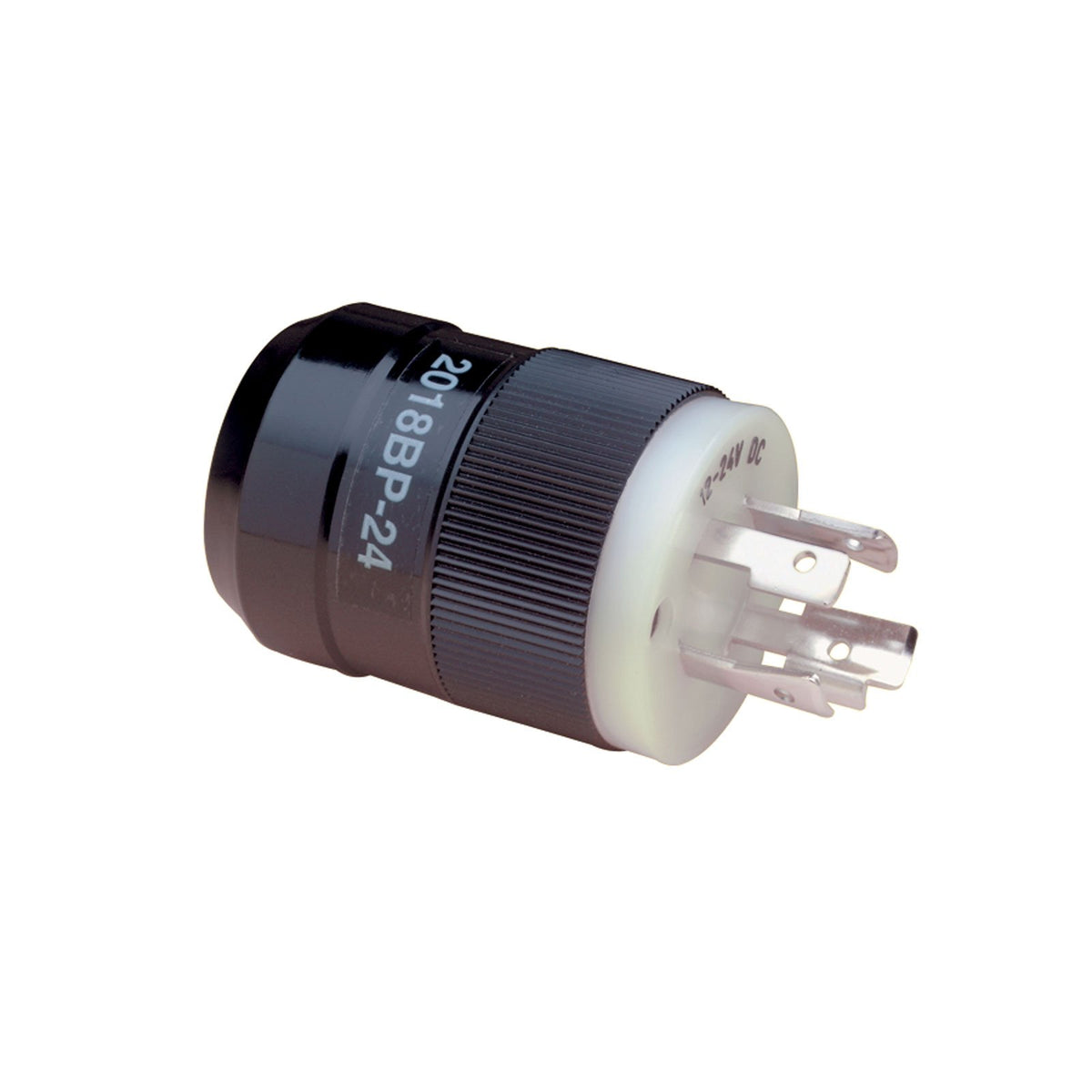 Marinco 2018BP-24 - Enchufe para Motor de Arrastre de 4 Cables, 12/24 V, Color Negro