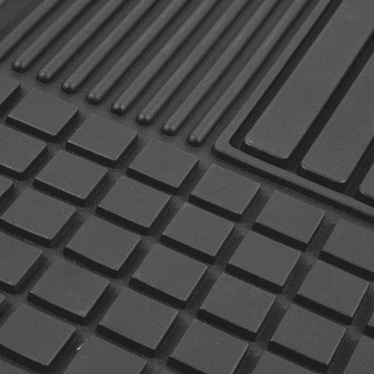 Motor Trend MT-150-GR - Alfombrilla de Goma Semi Personalizada para Todo Tipo de Clima, Color Gris, Negro, 2 Front