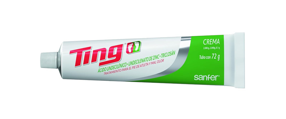 Ting Crema, Antimicótico para pie de atleta, úsalo todos los días, 72 gr | Previene y elimina 5 síntomas del Pie de atleta, Aplicación directa