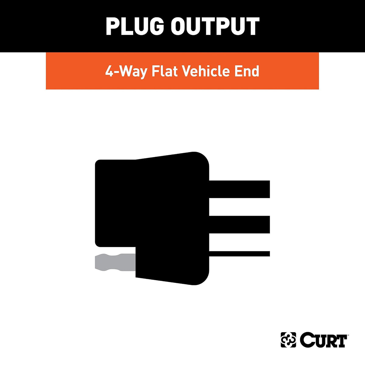 CURT Arnés de Cableado para Remolque de 4 Pines 55540 para Chevrolet Express y GMC Savana