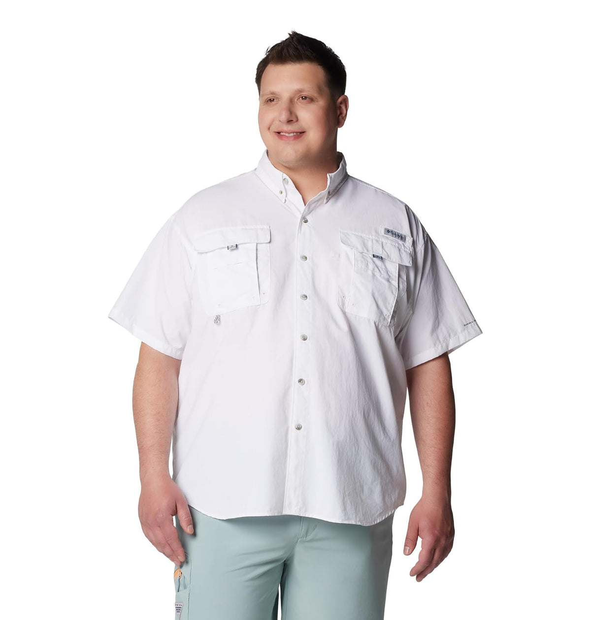 Columbia PFG Bahama II Camisa Manga Corta para Hombre UPF 50 - Blanco - XXL - Sólido