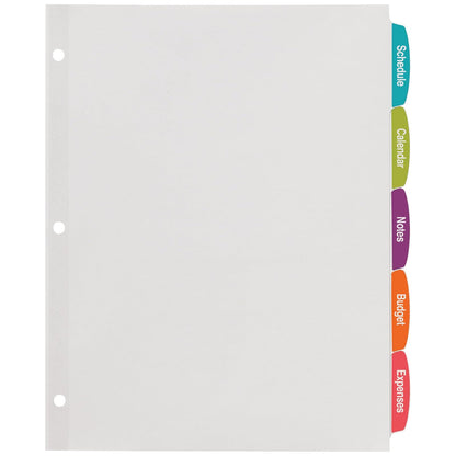 Avery Big Tab - Separadores de etiquetas blancas imprimibles con Easy Peel, 5 pestañas, 20 juegos (14434)