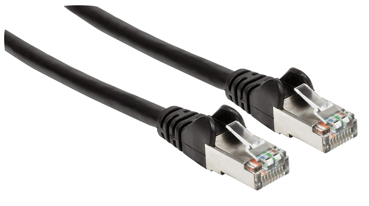 Intellinet 741545 Cable Ethernet Cat6a S/FTP 3 m Negro | Cable LAN de Alta Velocidad RJ45 Blindado | Cable de Red para Router, Switch, Modem, PC Gamer y Consolas