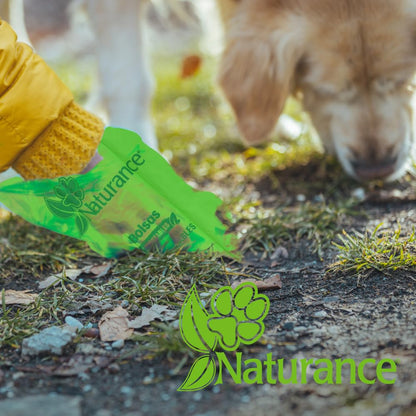 Fancy Pets Bolsas Compostables Biodegradables Sanitarias para Recoger Desechos y/o Heces Fecales de Perro con 8 Rollos / 120 bolsas
