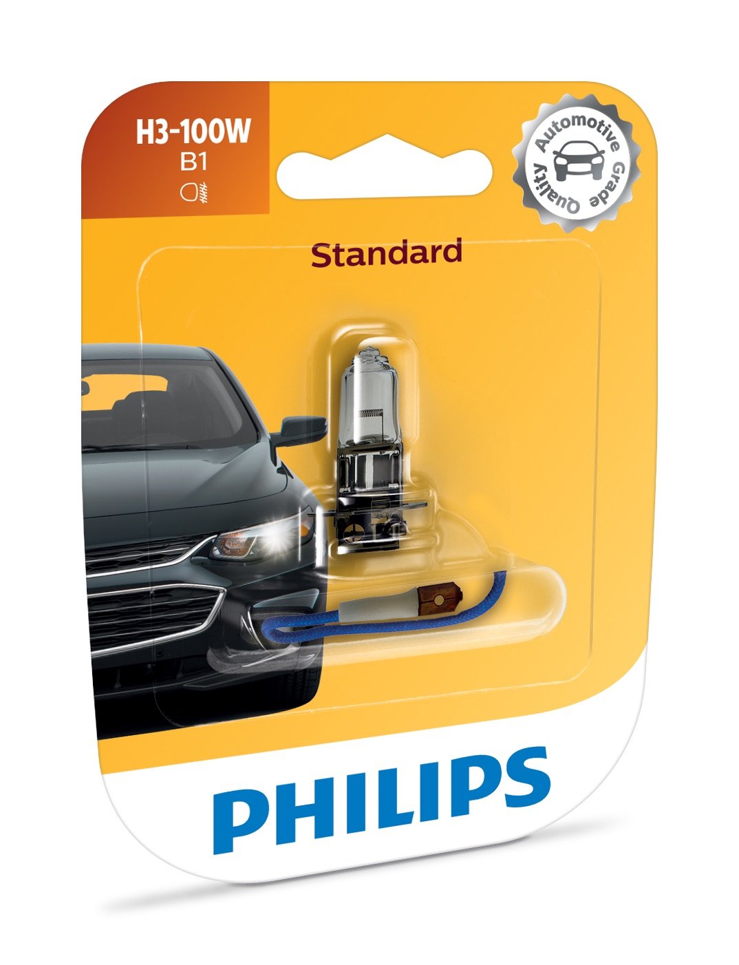 Philips Lámpara Halógena de Repuesto para Faro Antiniebla, Transparente - H3-100W