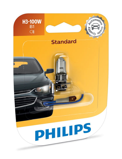 Philips Lámpara Halógena de Repuesto para Faro Antiniebla, Transparente - H3-100W