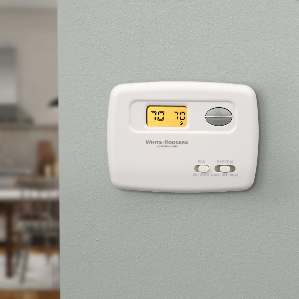 Emerson 1F78-144 Termostato digital de calor/frío, blanco
