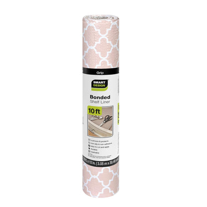 DAZZ 8701128 Revestimiento Original para estantes Black Grip, Agarre, Chantilly Blush, 12-Inches X 10-Feet, 1