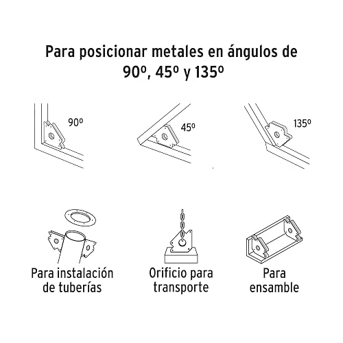Truper ESM-5, Escuadra magnética 5" para soldar capacidad 34 kg