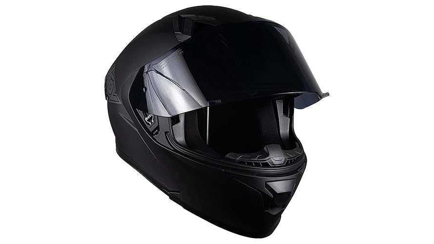 KOV Casco Furia Negro Mate Lente Interno ABATIBLE para Moto Certificado Dot