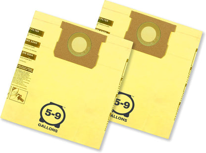 Shop-Vac 9067100 Genuine Type H 5-to-8-Gallon High-Efficiency Disposable Collection Filter Bag 2-Pack