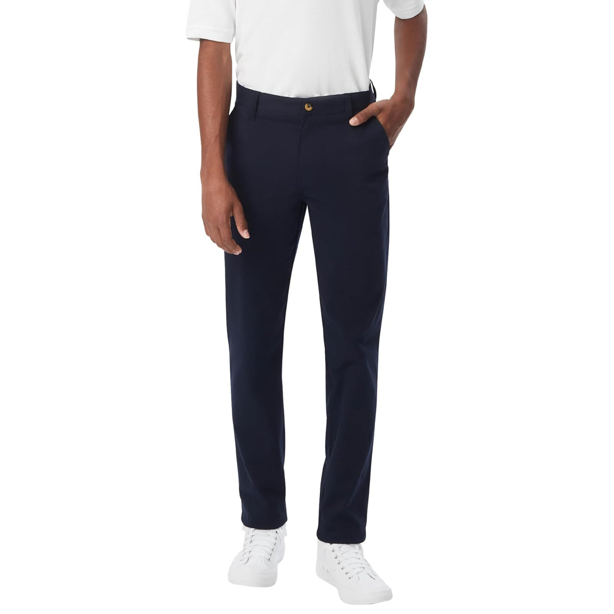 French Toast Pantalón Chino Escolar para Niño - Uniforme Escolar Azul Marino - 14 Amplio