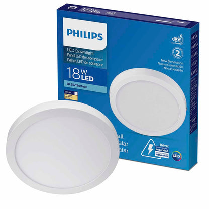 Philips LED Empotrado redondo External slim 18 watts luz blanca neutra