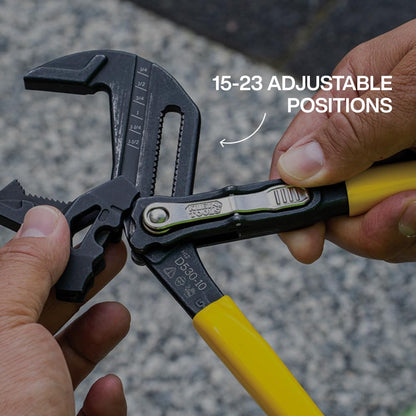 Klein Tools D53003KIT - Juego de llaves de alicates, 3 piezas, alicates de alto apalancamiento, ajustables, mandíbula reversible, dientes suaves y moleteados, 7 pulgadas, 10 pulgadas y 12 pulgadas