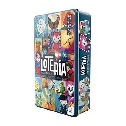 Novelty Board Game Lotería Tradicional, Caja Metálica