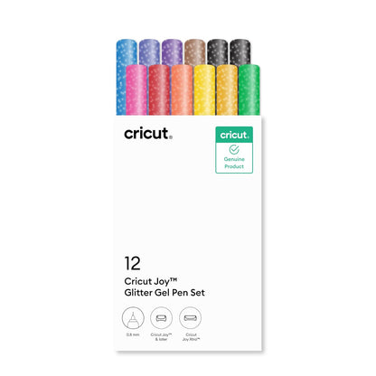 Cricut Joy Bolígrafo de gel con purpurina de 0,8 mm, Rainbow Sampler