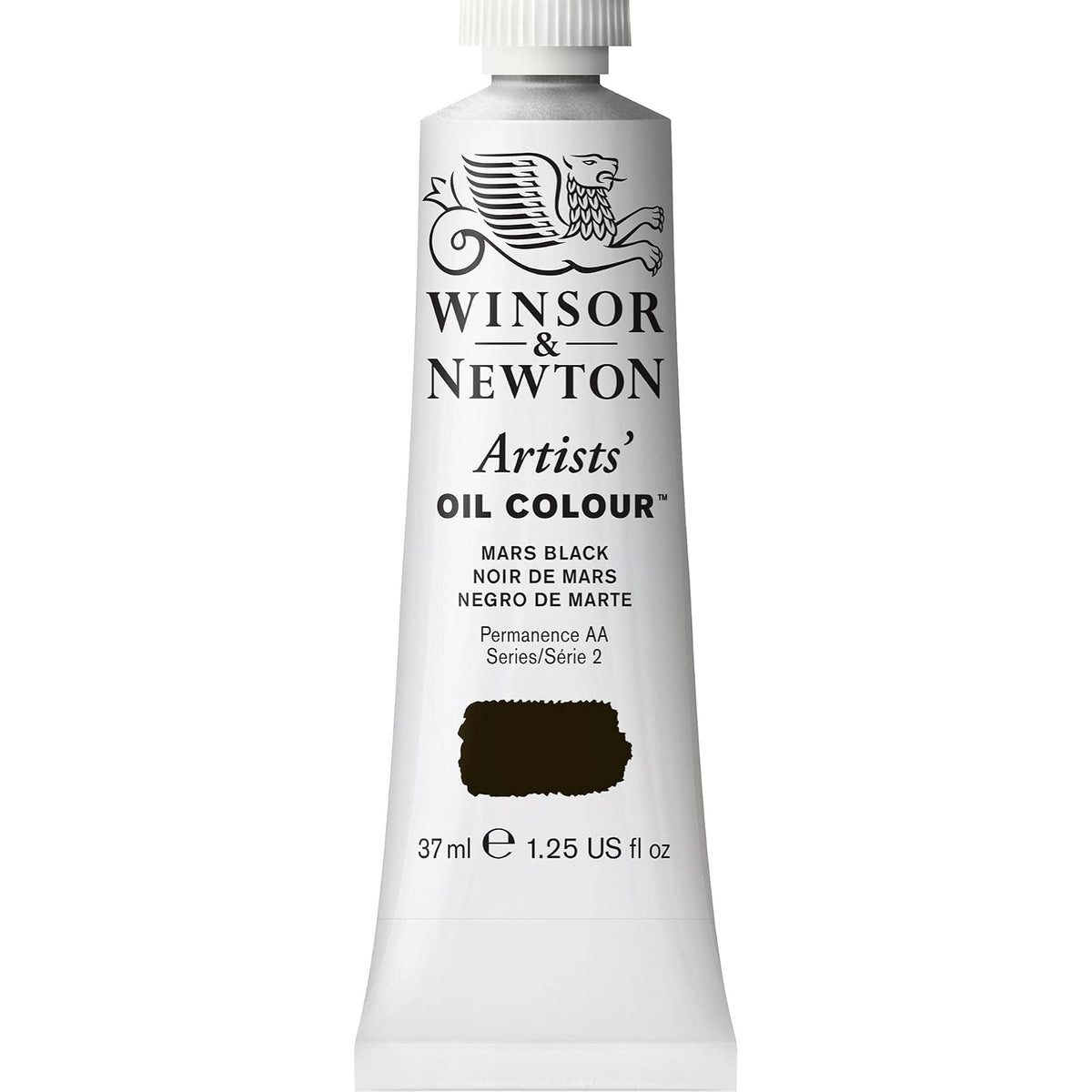 Winsor & Newton Artists' Oil Colour Pintura al Óleo Profesional, 37 ml - 37-ml Tube - Negro (Mars Black)