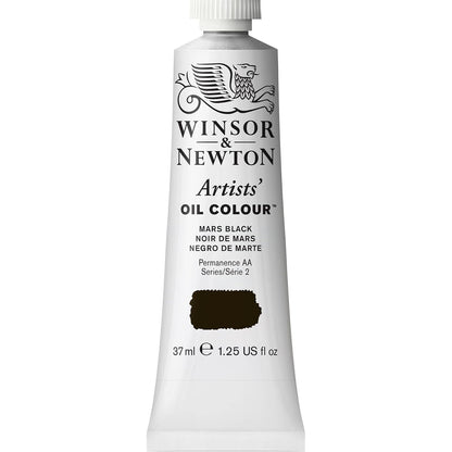 Winsor & Newton Artists' Oil Colour Pintura al Óleo Profesional, 37 ml - 37-ml Tube - Negro (Mars Black)