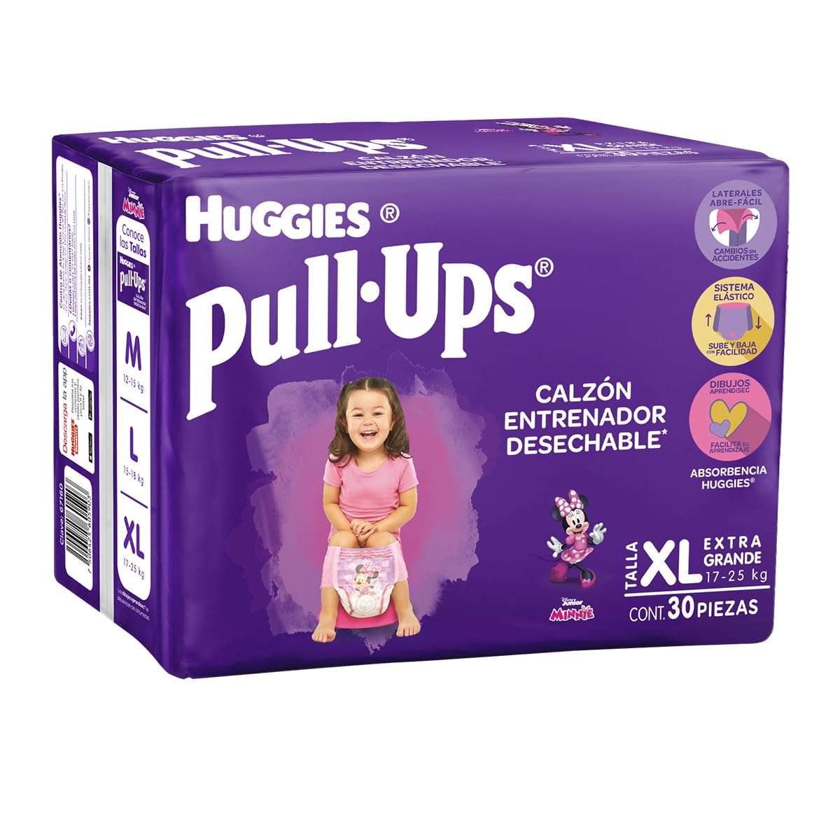 Huggies Pull-Ups Calzoncitos Entrenadores para Niña - XL (Paquete de 30)