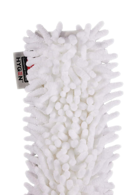 Rubbermaid Commercial Products HYGEN - Varita flexible de conexión rápida con funda de microfibra, color blanco | Funda de microfibra para zonas de difícil acceso, compatible con sistema HYGEN, color blanco