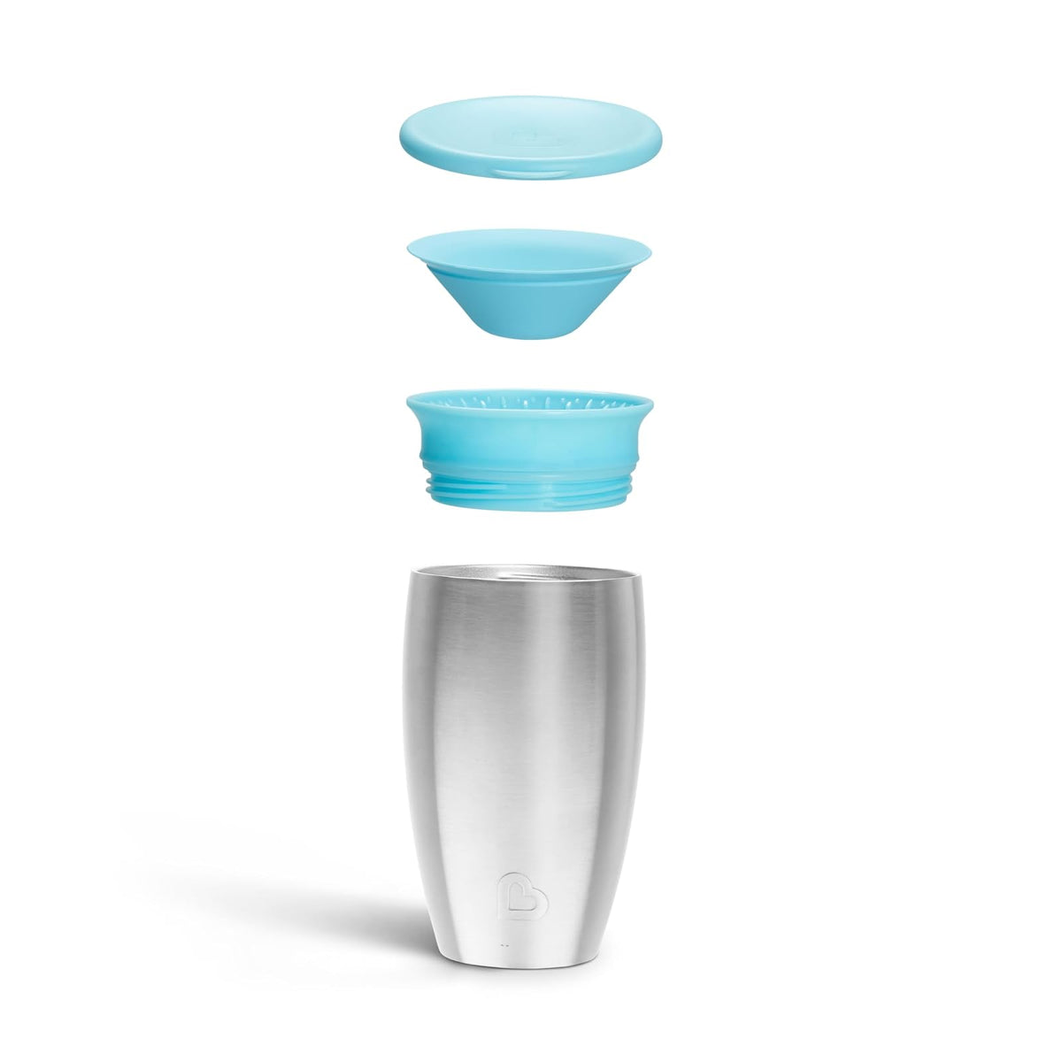 Munchkin Miracle Stainless Steel 360 Sippy Cup, Blue, 10 Ounce