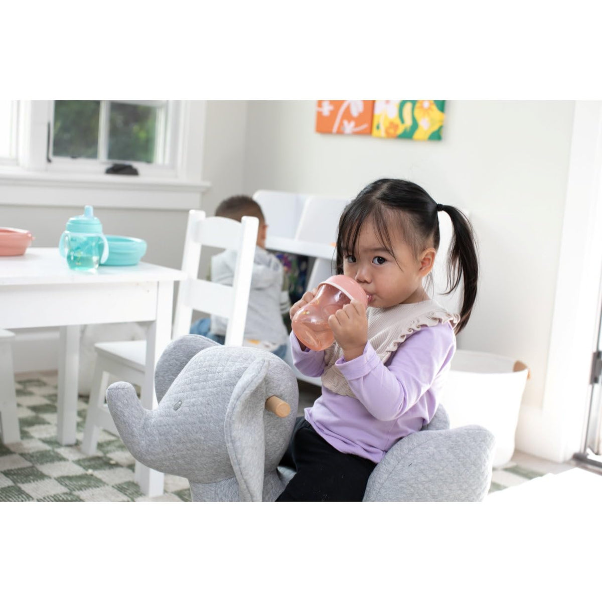Chicco Vaso de Entrenamiento Training Cup 6M+ Anti Derrames Pico Ergonómico Asas Desmontables Rosa