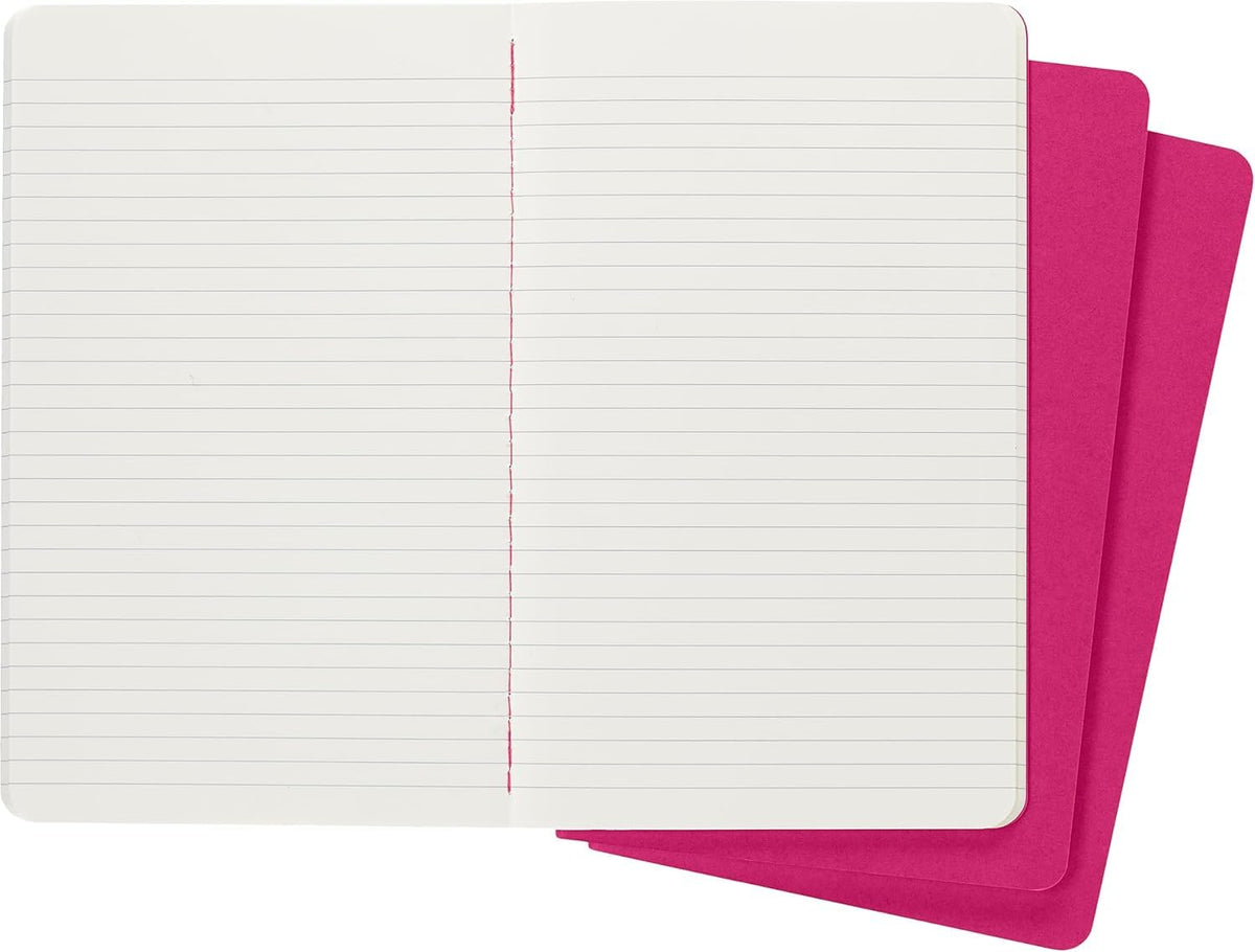 Moleskine Cahier Journal, Large, Ruled, Kinetic Pink (8.25 X 5)