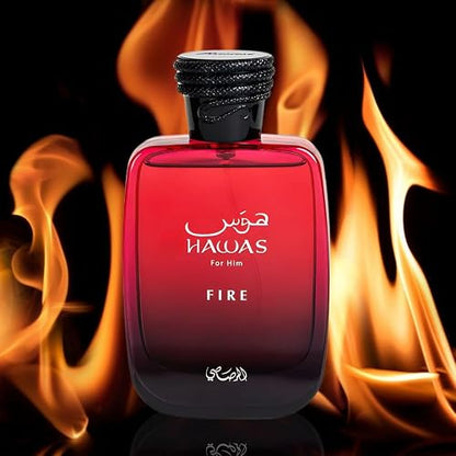 Hawas Collection - Hawas Fire by Rasasi for Men - 3.38 oz EDP Spray