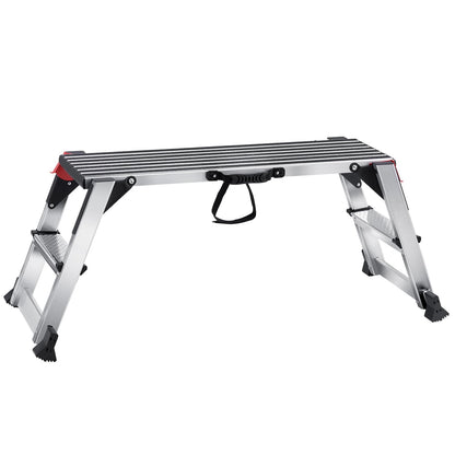 VEVOR - Plataforma de Trabajo Plegable, Escalera de Aluminio para Paneles de Yeso de 40 x 12 x 20 Pulgadas, Capacidad de Carga de 650 Libras, Banco de Trabajo Resistente con pies Antideslizantes, - 40x12x20