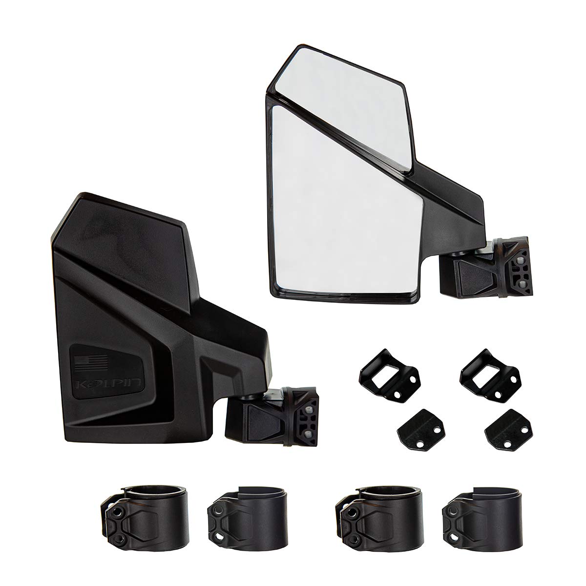 Kolpin 98312 UTV Universal Side/Rear Mirror Combo Package