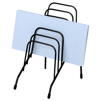 Fellowes Step File Junior Estante organizador de alambre, 6 secciones, negro (72613)