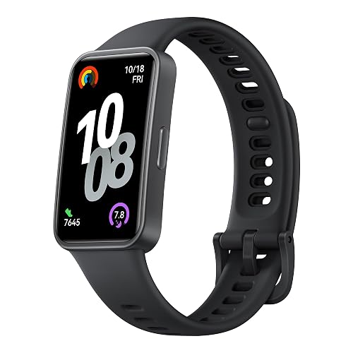 HUAWEI Band 10 Smartwatch, Monitoreo deportivo con IA, Monitoreo de sueño avanzado, Asistente de bienestar emocional, Carga rápida, Compatible con iOS y Android, Negro Polimero