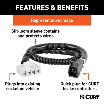 Curt Arnes de Cableado para Driver de Freno Electrico Compatible con Cadillac Chevrolet GMC Hummer Seleccionados, Negro, 51353