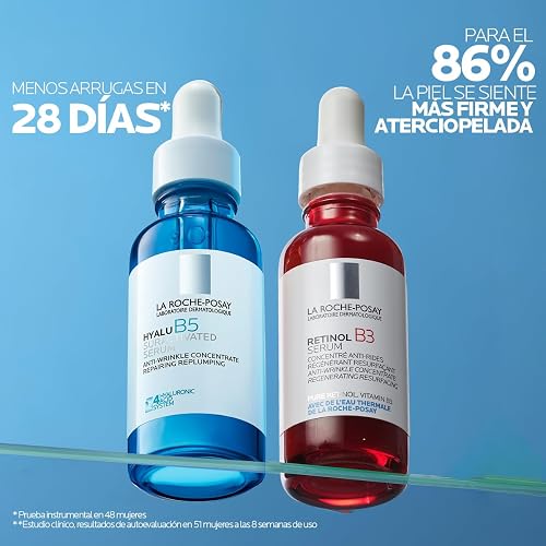 Kit La Roche-Posay Rutina Hidratante Anti-Arrugas: Hyalu B5 Suractivated Sérum 30ml + Serum Retinol B3 30ml