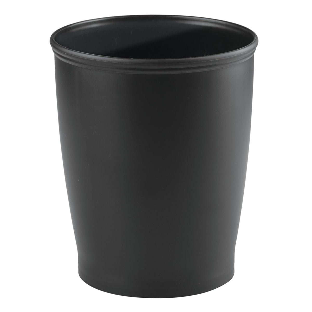 InterDesign 93437 Kent Wastebasket Trash Can for Bathroom, Kitchen, Office, Black