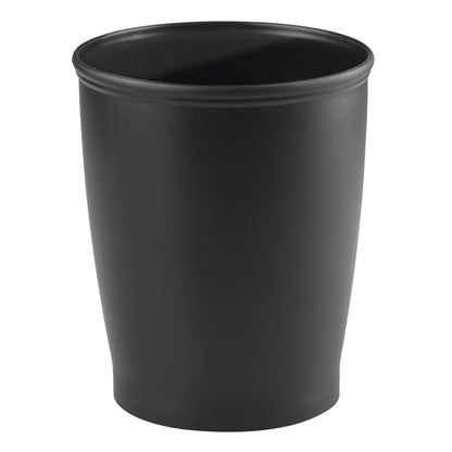 InterDesign 93437 Kent Wastebasket Trash Can for Bathroom, Kitchen, Office, Black