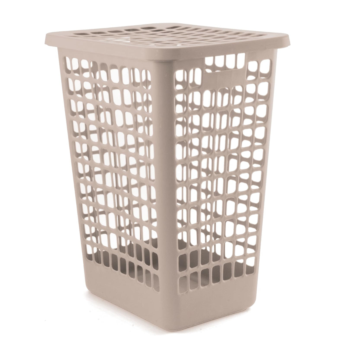 Guateplast Cestos para Ropa con Tapa 55 L | Juego de 2, beige, polipropileno, libre de BPA, asas ergonómicas