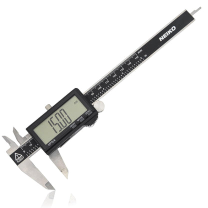 NEIKO 01401A Calibre digital electrónico de 6 pulgadas, acero inoxidable, pantalla LCD grande, conversiones de medición para pulgadas, milímetros y fracciones