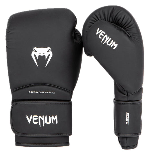 Venum - Guantes de boxeo Contender 1.5, 397 g (14 oz), negro y blanco